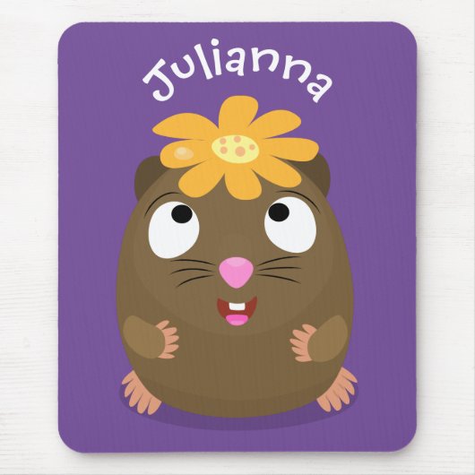 Niedliche Guinea Cartoon Mousepad (Vorne)