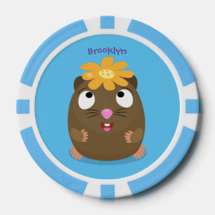 Niedliche Guinea Cartoon Pokerchips