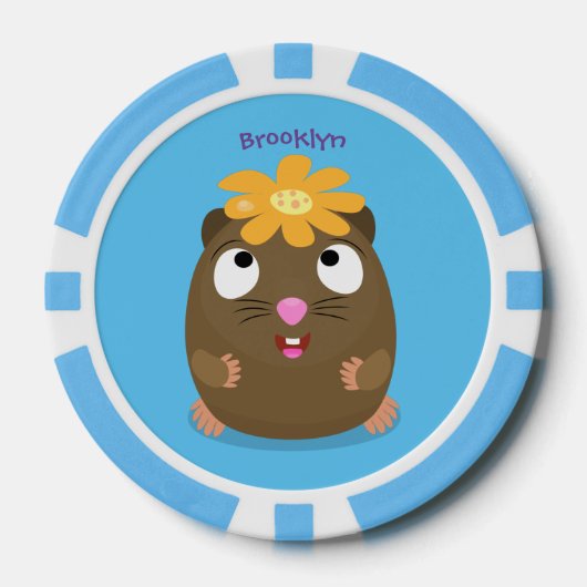 Niedliche Guinea Cartoon Pokerchips (Vorderseite)