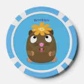 Niedliche Guinea Cartoon Pokerchips (Rückseite)