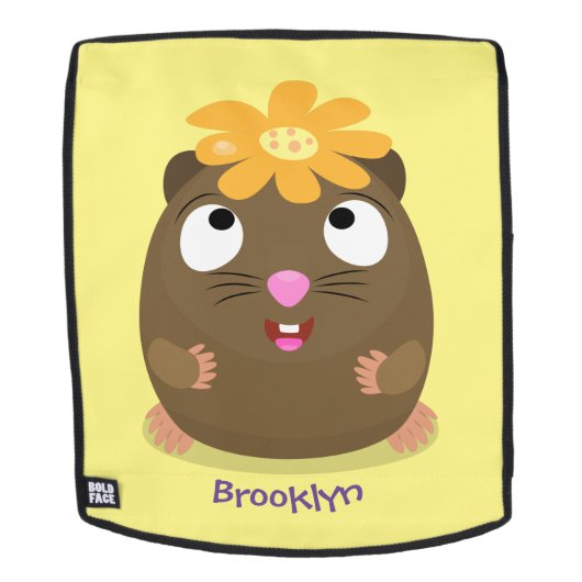 Niedliche Guinea Cartoon Rucksack (Abnehmbare Front)