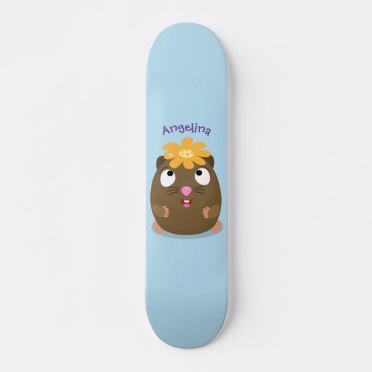 Niedliche Guinea Cartoon Skateboard (Vorne)
