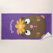 Niedliche Guinea Cartoon Strandtuch (Vorderseite)