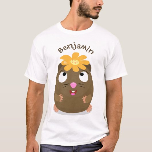 Niedliche Guinea Cartoon T-Shirt (Vorderseite)