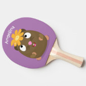 Niedliche Guinea Cartoon Tischtennis Schläger (Seitenansicht)