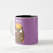 Niedliche Guinea Cartoon Zweifarbige Tasse (Vorderseite Links)