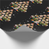 Niedliche Guinea Hamster Schweine Weihnachtsbaum H Geschenkpapier (Ecke)