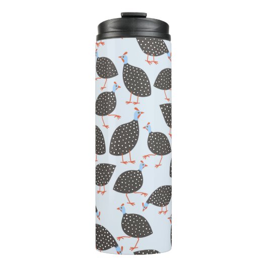Niedliche Guinea Hen Bird Thermosbecher (Vorderseite)