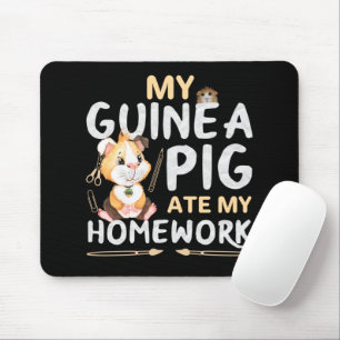 Niedliche Guinea Pig Ate Meine Hausaufgaben Mousepad