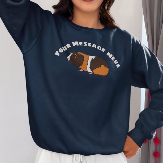 Niedliche Guinea Pig benutzerdefinierte Meldung Gr Sweatshirt