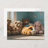 Niedliche Guinea Pig Cavia Teddy Bear Toy Postkart Postkarte (Vorne/Hinten)