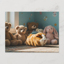 Niedliche Guinea Pig Cavia Teddy Bear Toy Postkart Postkarte