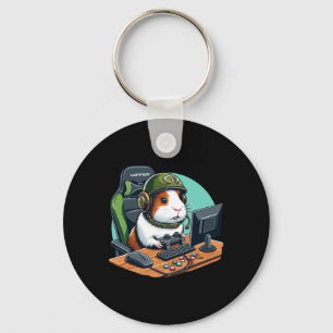Niedliche Guinea Pig Gamer Videospiel Wildlife Schlüsselanhänger