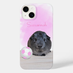Niedliche Guinea Pig Girly Pink Fußball Individuel Case-Mate iPhone 14 Hülle