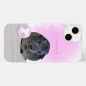 Niedliche Guinea Pig Girly Pink Fußball Individuel Case-Mate iPhone Hülle (Rückseite (Horizontal))