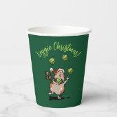 Niedliche Guinea Pig Veggie Weihnachten! Sprout Ju Pappbecher (Rückseite)