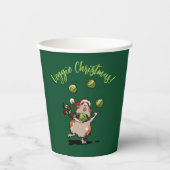 Niedliche Guinea Pig Veggie Weihnachten! Sprout Ju Pappbecher (Vorderseite)