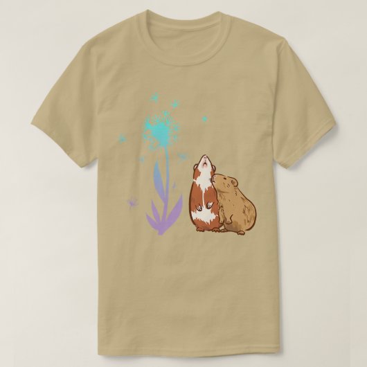 Niedliche Guinea Pigmentleuchten T-Shirt (Design vorne)