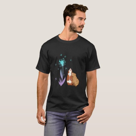 Niedliche Guinea Pigmentleuchten T-Shirt (Vorne ganz)