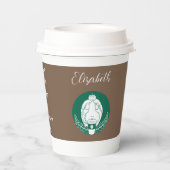 Niedliche Guinea Pink Paper Cup Pappbecher (Rückseite)