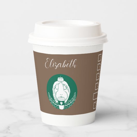 Niedliche Guinea Pink Paper Cup Pappbecher (Vorderseite)