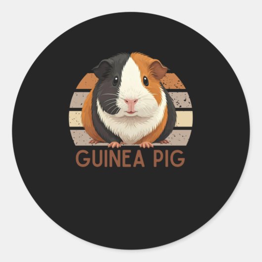 Niedliche Guinea Runder Aufkleber (Vorderseite)