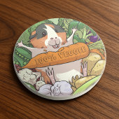 Niedliche Guinea Schwein 100% Veggie Carrot Cartoo Getränkeuntersetzer