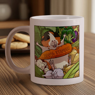 Niedliche Guinea Schwein 100% Veggie Carrot Cartoo Jumbo-Tasse