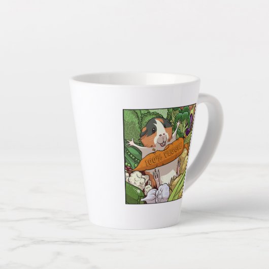 Niedliche Guinea Schwein 100% Veggie Carrot Cartoo Milchtasse (Rechte Ecke)