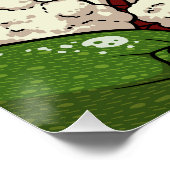 Niedliche Guinea Schwein 100% Veggie Carrot Cartoo Poster (Ecke)