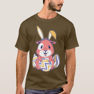 Niedliche Guinea Schwein in Ostern Bunny Kostüm mi T-Shirt