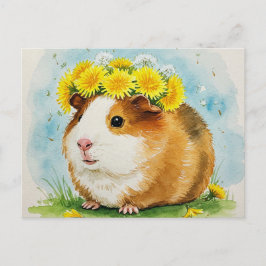 Niedliche Guinea Schwein mit Lüstern Postkarte