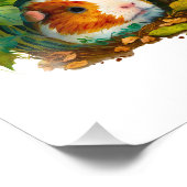 Niedliche Guinea Schwein Verstecken in den Busen Fotodruck (Ecke)