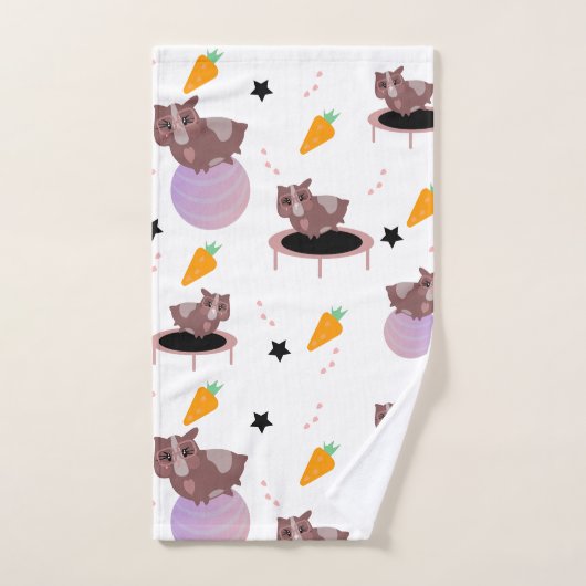 Niedliche Guinea Schweine Badhandtuch Set (Handtuch)