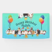 Niedliche Guinea Schweine & Balloons Geburtstag Banner (Horizontal)