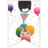 Niedliche Guinea Schweine & Balloons Geburtstag Wimpelkette (Erste Fahne)