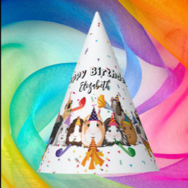 Niedliche Guinea Schweine Geburtstag Partyhütchen