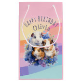 Niedliche Guinea Schweine Haustiere Tiere Hübsch H Kleine Geschenktüte (Rückseite)