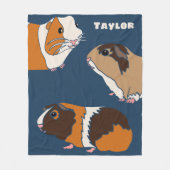 Niedliche Guinea Schweine Illustrationen Personali Fleecedecke (Vorderseite)