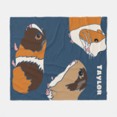 Niedliche Guinea Schweine Illustrationen Personali Fleecedecke (Vorderseite (Horizontal))