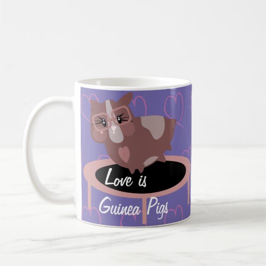 Niedliche Guinea Schweine Kaffeetasse (Links)