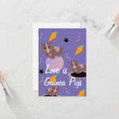 Niedliche Guinea Schweine Karte (Vorderseite/Rückseite Beispiel)