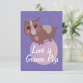 Niedliche Guinea Schweine Karte (Stehend Vorderseite)