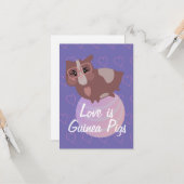 Niedliche Guinea Schweine Karte (Vorderseite/Rückseite Beispiel)