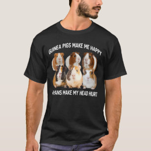 Niedliche Guinea Schweine machen glückliche Guinea T-Shirt