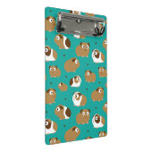 Niedliche Guinea Schweine Miniklappe Mini Klemmbrett (Schrägansicht)