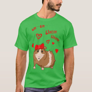 Niedliche Guinea Schweine mit Bugrad Wheek Geschen T-Shirt