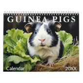 Niedliche Guinea Schweine Tierliebhaber Wasserfarb Kalender (Titelbild)