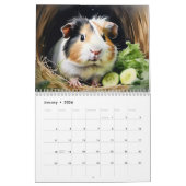 Niedliche Guinea Schweine Tierliebhaber Wasserfarb Kalender (Jan 2026)