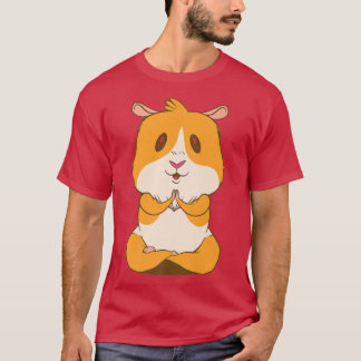 Niedliche Guinea Schweine Yoga Cartoon Hamster T-Shirt